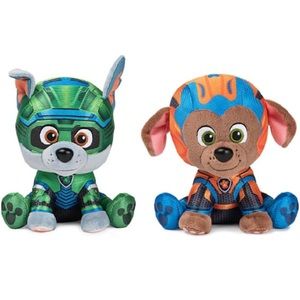 Gund Paw Patrol The Mighty Movie Plush Bundle of 2, 6 Inch Rocky and Zuma